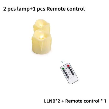 Pack of 6 Or 12 Remote Control Decorative Moving Wick Christmas Candles,Flameless Dancing Flame Votive Tealight With Timer